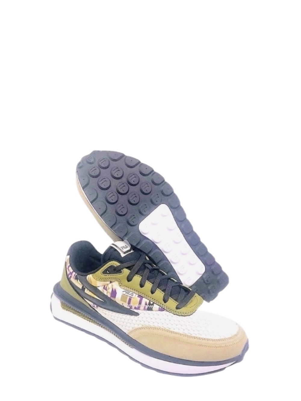 FILA - RENNO WHITE TAN BLACK GREEN “WOVEN” SNEAKERS